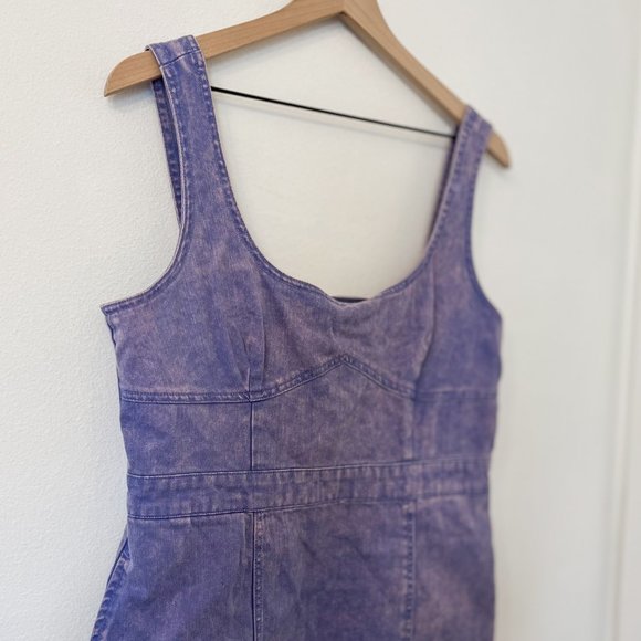 NWT Future Collective Purple Denim Dress - Picture 3 of 5